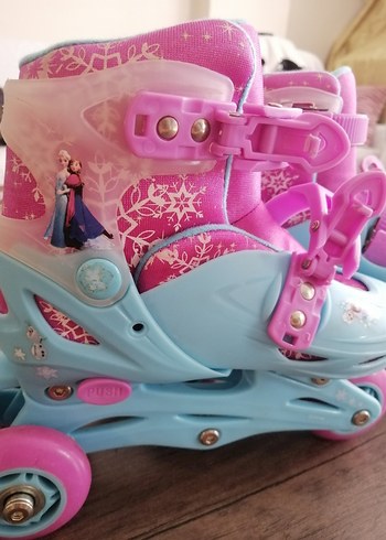 tek ebat Beden pembe Renk DİSNEY ELSA Pembe Mavi Kız Çocuk Kaykay Paten 31/34 Numara