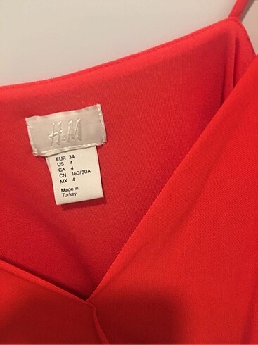 xs Beden kırmızı Renk Kırmızı askılı H&M bluz xs