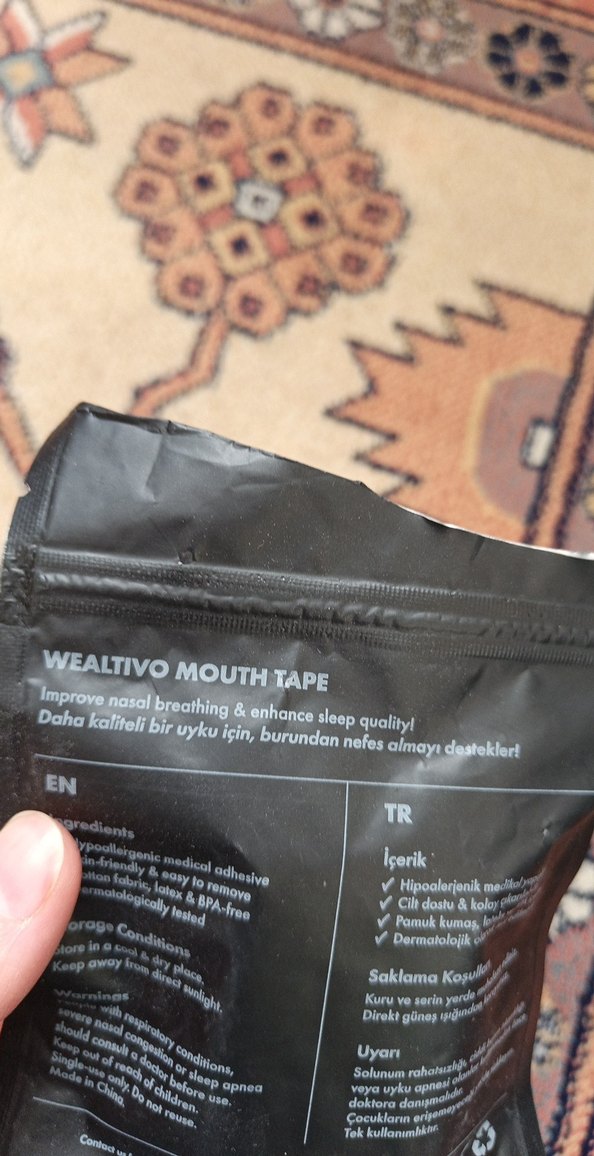 30 Adet Siyah Ağız Bandı - Görsel 2