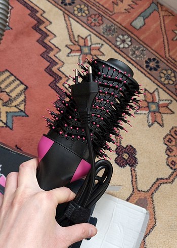 Pembe Sıcak Havalı Saç Fırçası - Görsel 3