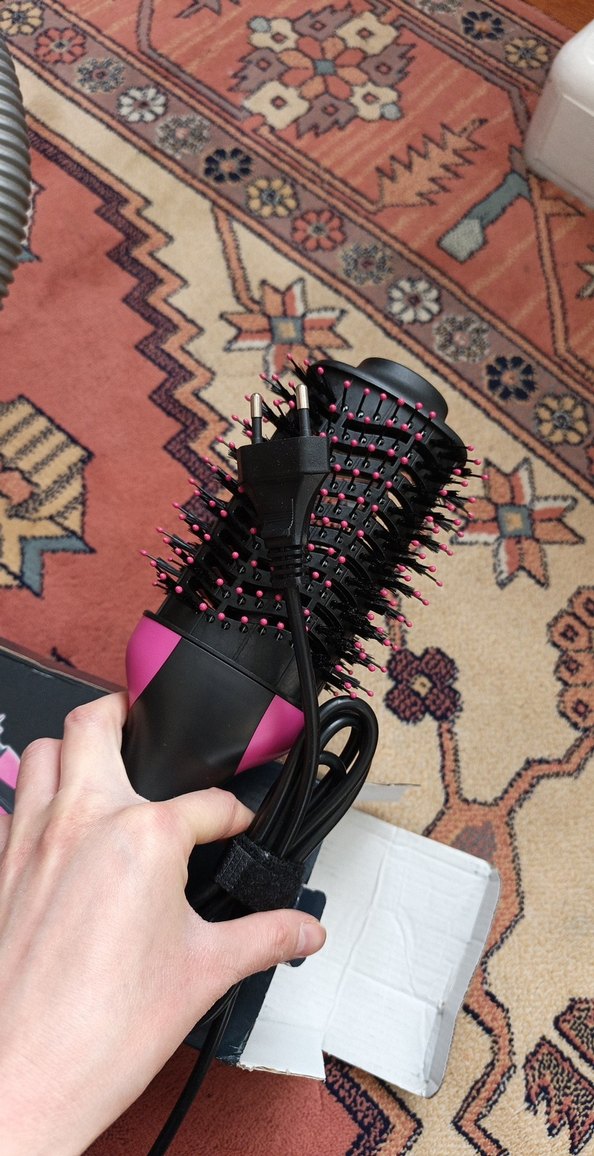 Pembe Sıcak Havalı Saç Fırçası - Görsel 3