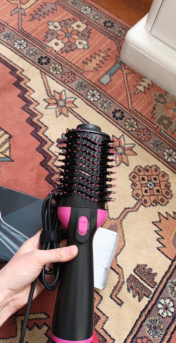 Pembe Sıcak Havalı Saç Fırçası - Görsel 2