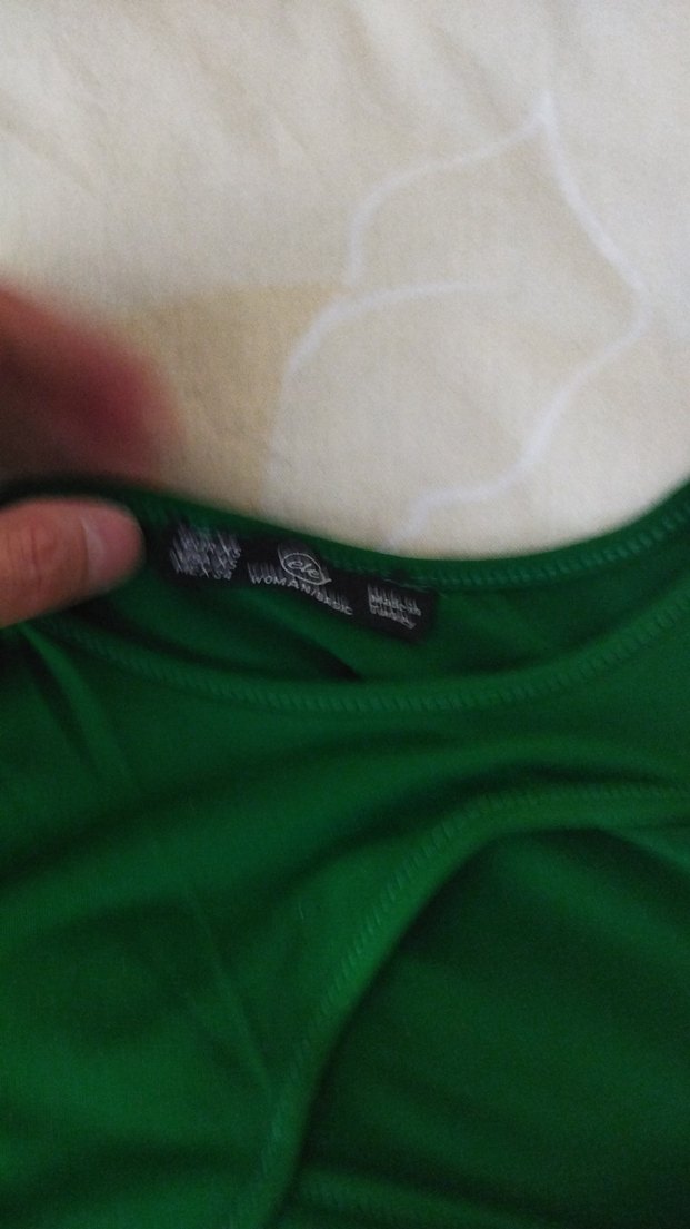 Yeşil Uzun Kollu Crop Top - Görsel 5