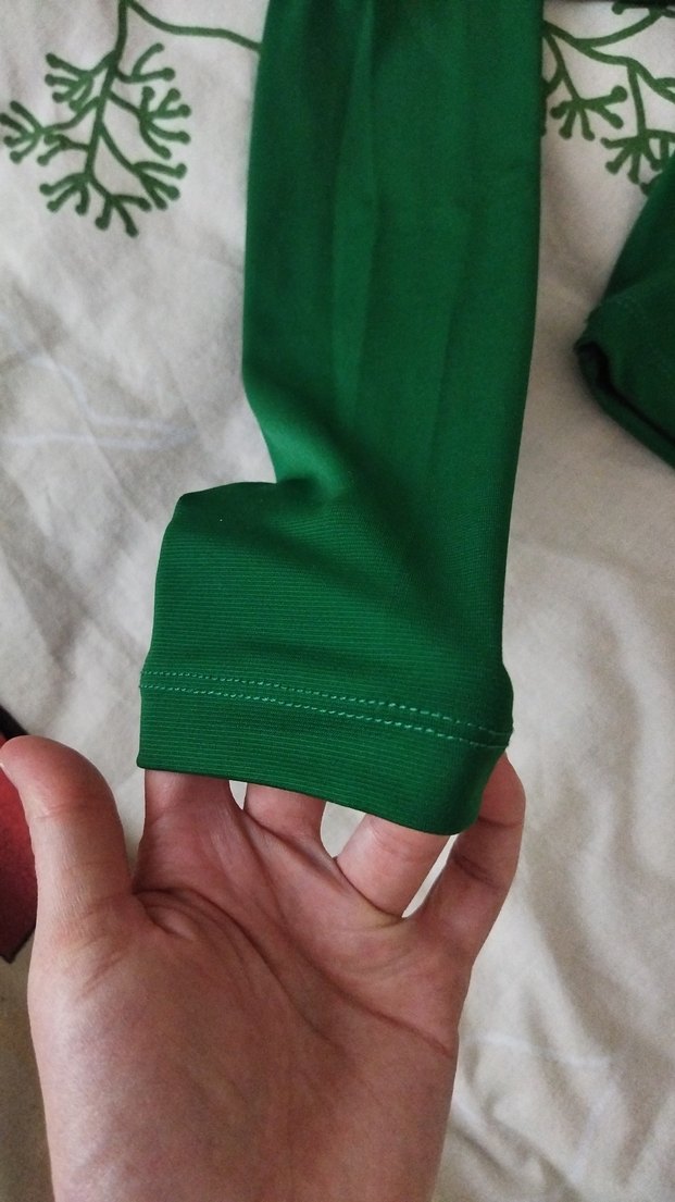 Yeşil Uzun Kollu Crop Top - Görsel 2