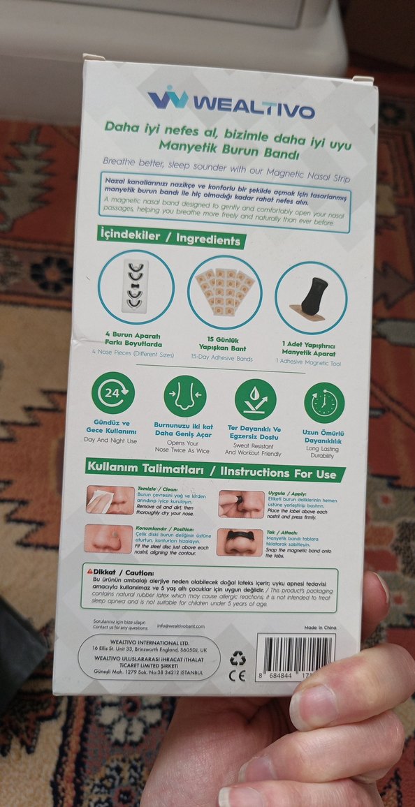 Wealtivo Manyetik Siyah Burun Bandı 15'li - Görsel 2