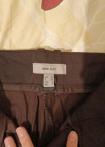 Kahverengi Kemerli Kadın Kumaş Pantolon - Görsel 5