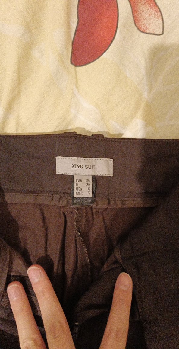 Kahverengi Kemerli Kadın Kumaş Pantolon - Görsel 5