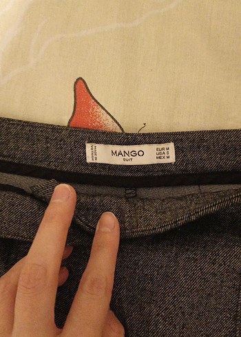 Gri Kadın Kumaş Pantolon, Fermuarlı, Ofis Şıklığı - Görsel 3