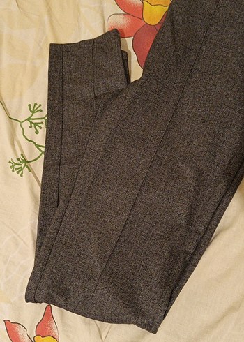 Gri Kadın Kumaş Pantolon, Fermuarlı, Ofis Şıklığı - Görsel 2