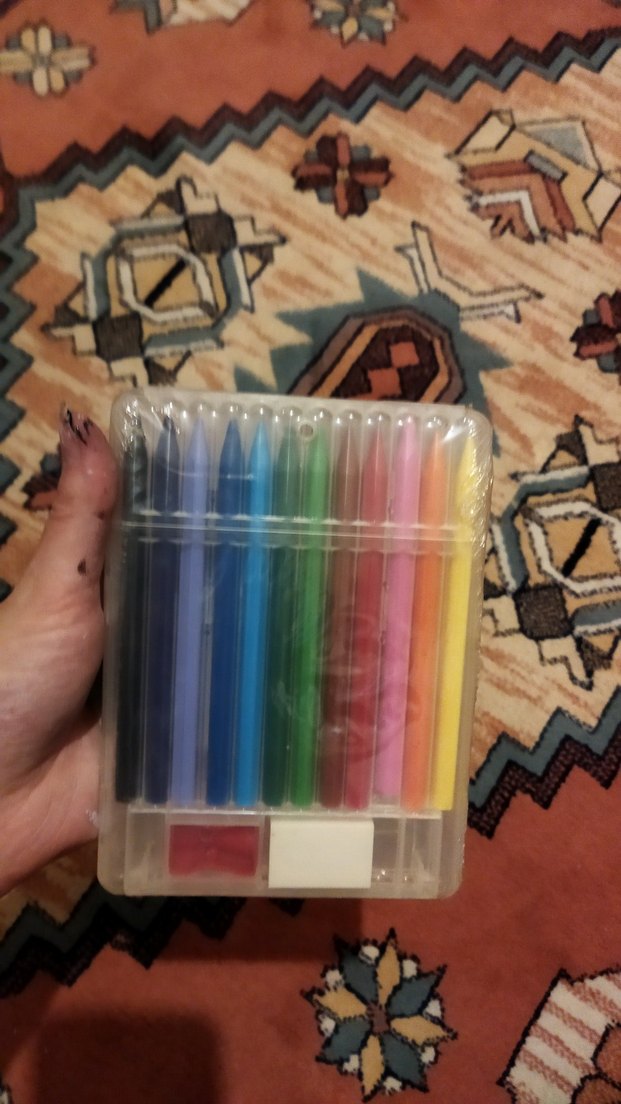 12 Renk Silinebilir Pastel Boya Seti - Görsel 2