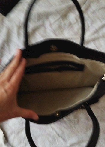 Klasik Siyah Deri Kadın Çanta - Görsel 7