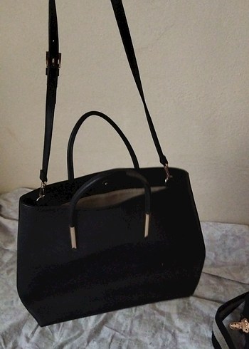 Klasik Siyah Deri Kadın Çanta - Görsel 8