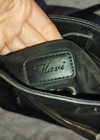 Siyah Deri Tokalı Kadın Çanta - Görsel 7