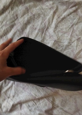 Kemer Tokalı Siyah Deri Kadın Çantası - Görsel 6