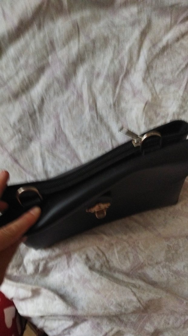 Kemer Tokalı Siyah Deri Kadın Çantası - Görsel 5