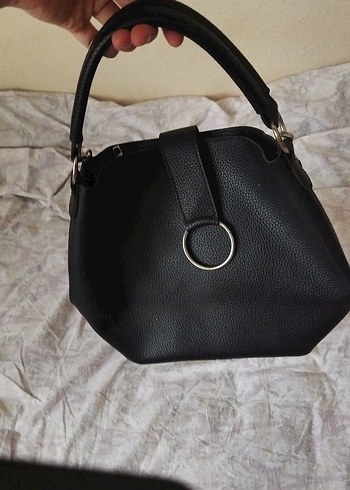 Siyah Deri Kadın Omuz Çantası - Görsel 4
