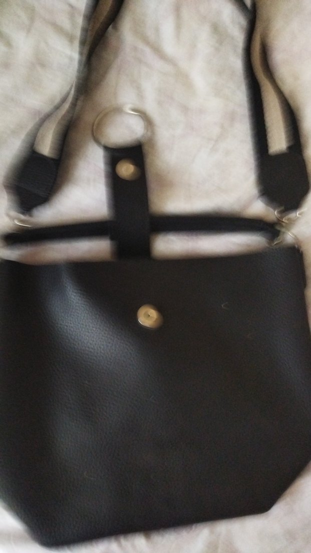 Siyah Deri Kadın Omuz Çantası - Görsel 3