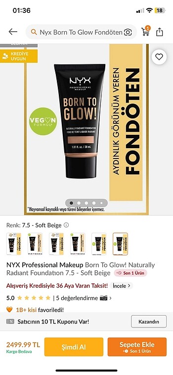 Nyx fondöten