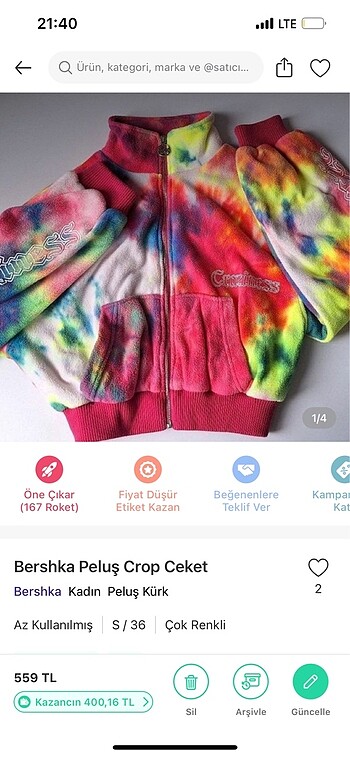 Bershka Peluş Ceket