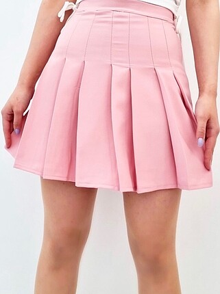 Pembe Pileli Etek