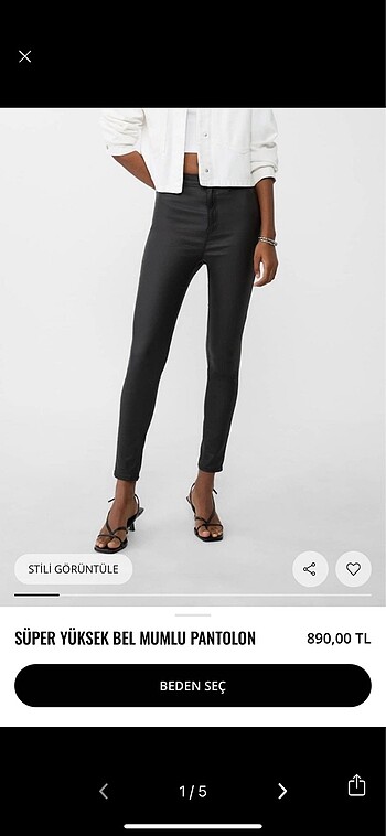 stradivarius yüksek bel mumlu pantolon