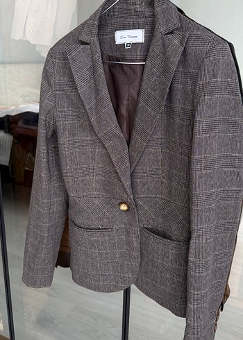36 Beden Düğmeli kahverengi Kadın Blazer