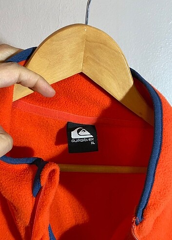 xl Beden turuncu Renk Quicsilver yarım fermuarlı polar