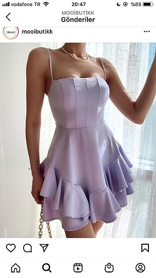 Mooi butik lila elbise