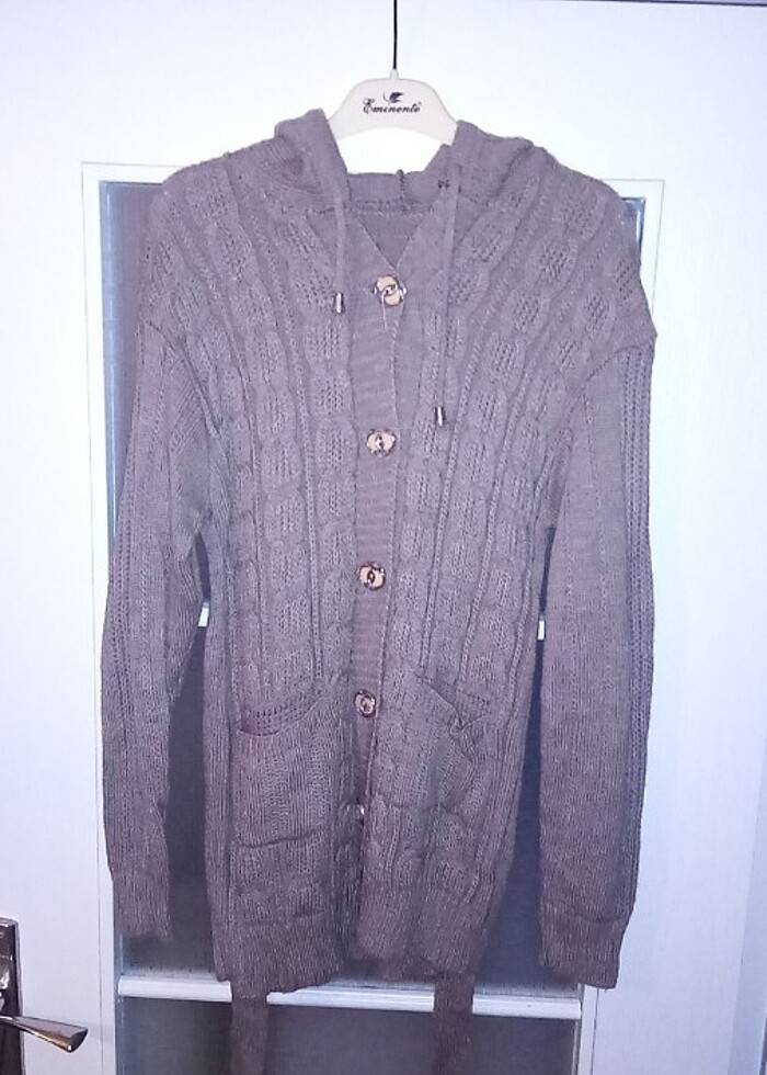 kapşonlu triko - Görsel 2