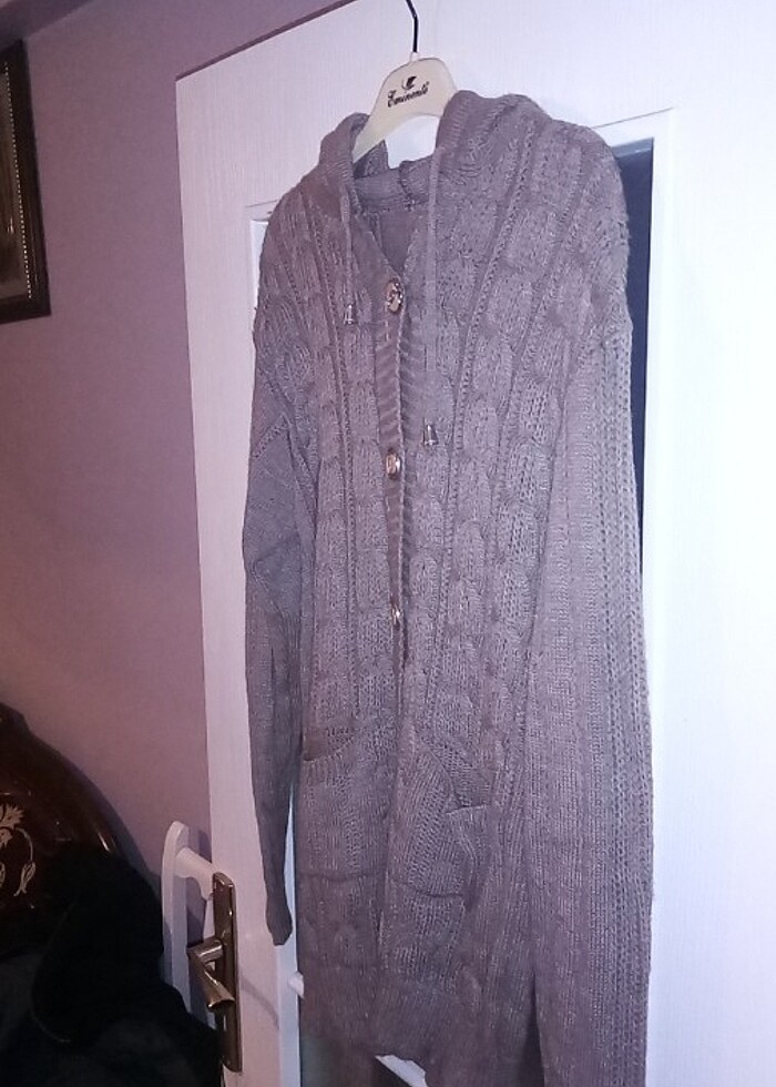 kapşonlu triko - Görsel 4