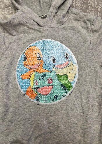 H&M Gri Kapüşonlu Erkek Çocuk Sweatshirt - Görsel 2