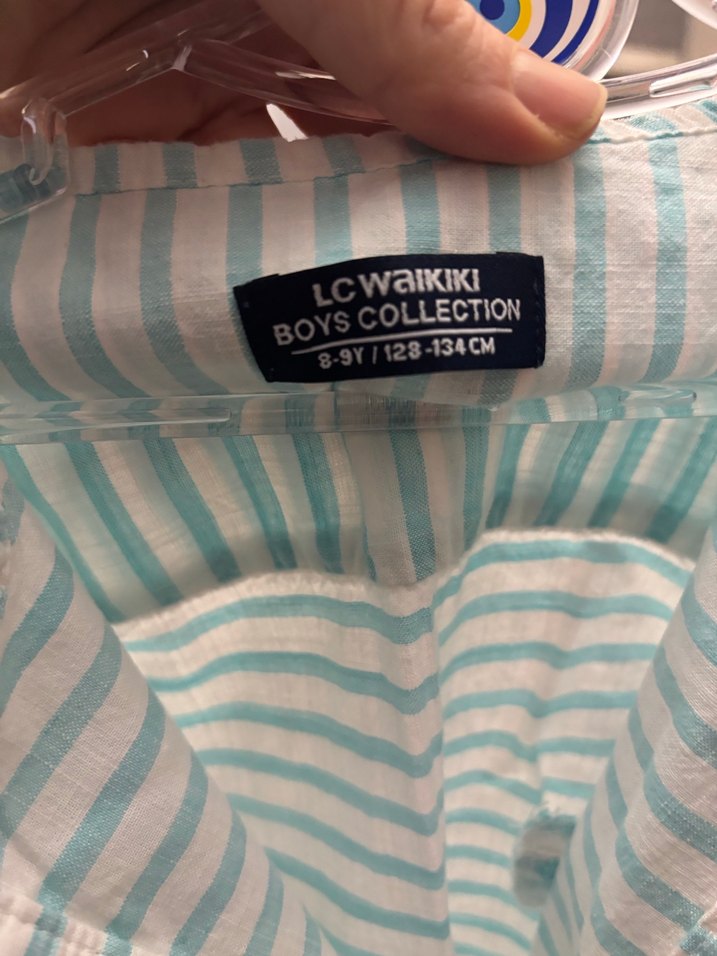 Pastel Çizgili Erkek Kısa Kollu Gömlek - Görsel 3