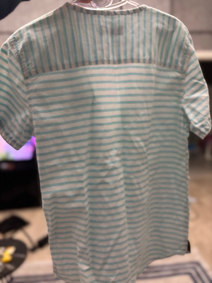 Pastel Çizgili Erkek Kısa Kollu Gömlek - Görsel 2