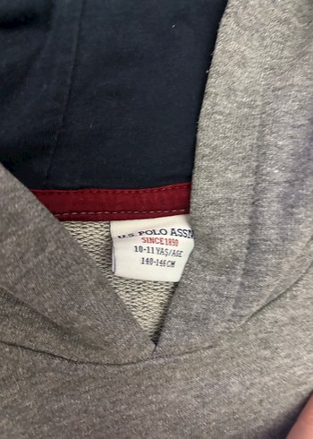 USPA Gri Kapüşonlu Sweatshirt ve Eşofman - Görsel 2