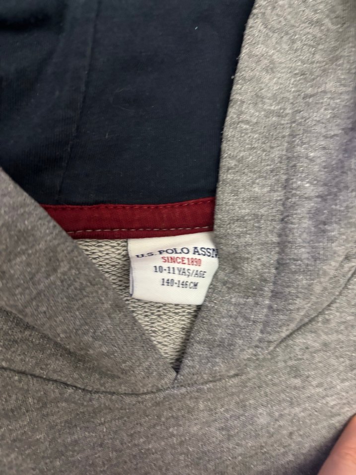 USPA Gri Kapüşonlu Sweatshirt ve Eşofman - Görsel 2