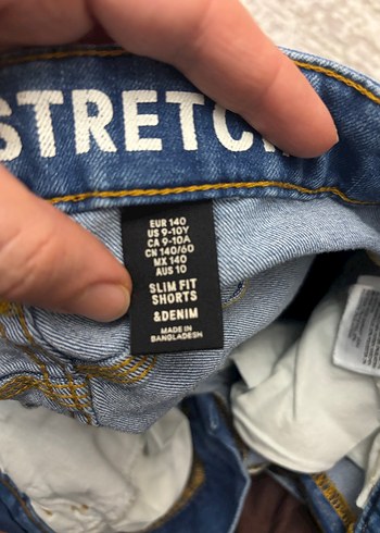 H&M Mavi Denim Bol Kesim Şort - Görsel 4