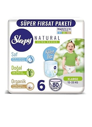 Sleepy 6 Numara külot bez 80 adet