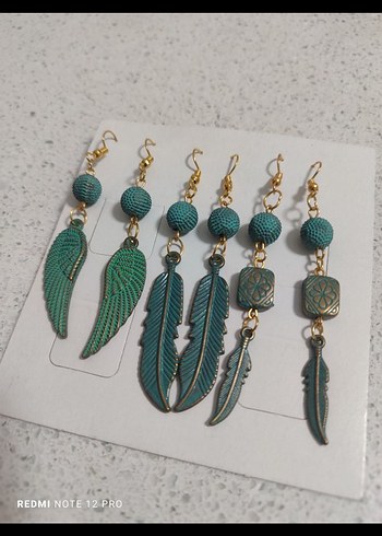 3 adet 100 tl Bohem Küpe Seti - Görsel 2