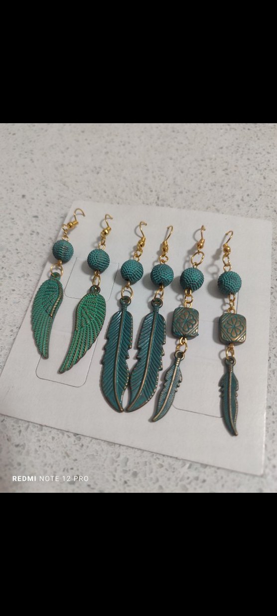 3 adet 100 tl Bohem Küpe Seti - Görsel 2