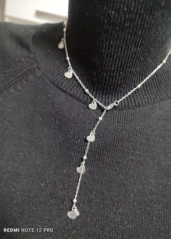 çelik kalp y kolye - Görsel 3