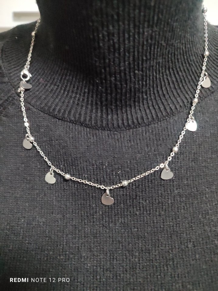 çelik kalp y kolye - Görsel 4