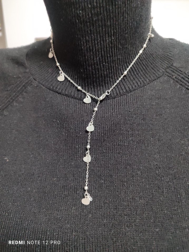 çelik kalp y kolye - Görsel 5