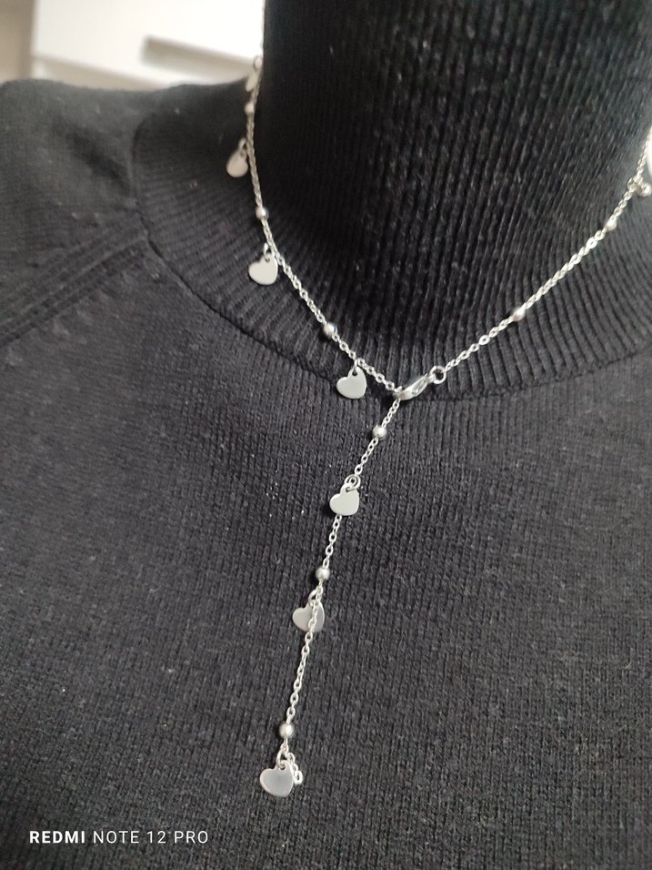 çelik kalp y kolye - Görsel 3