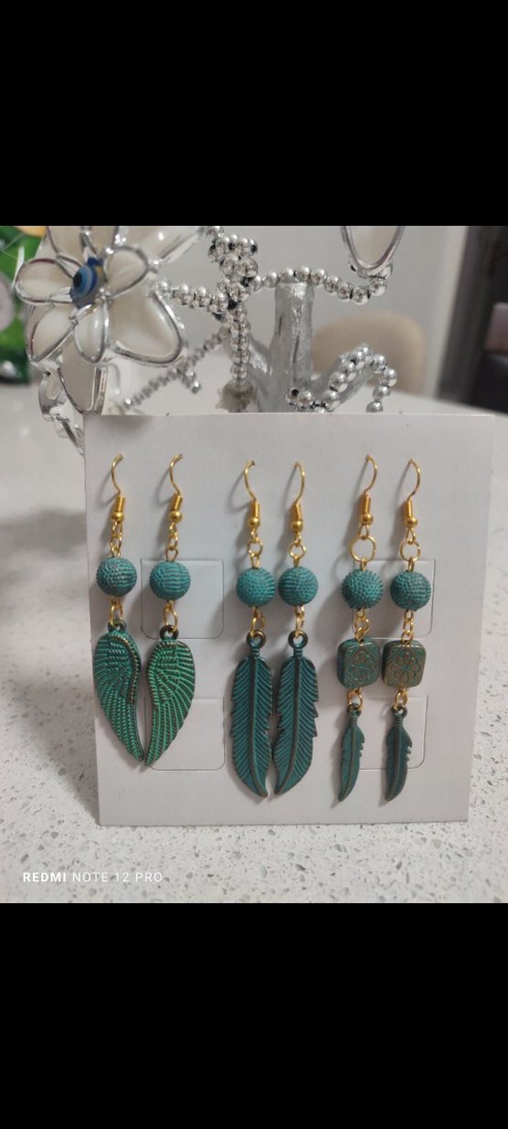 3 adet 100 tlBohem Küpeler - Görsel 2