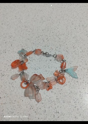 Mor Boncuklu Bohem Çiçekli Bileklik - Görsel 3