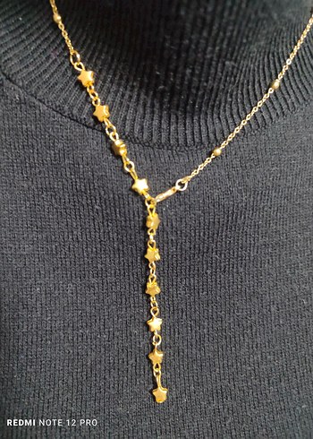 çelik zincirli yıldız y kolye - Görsel 7