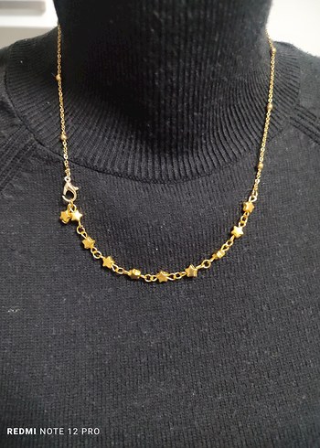 çelik zincirli yıldız y kolye - Görsel 2