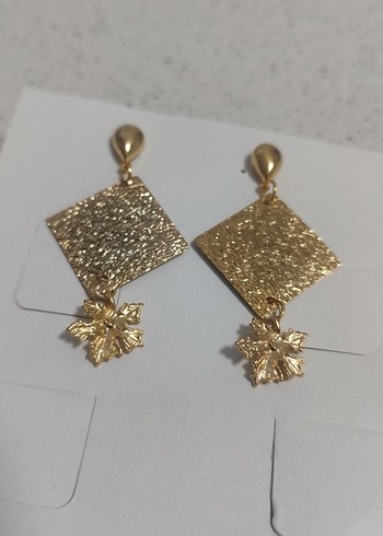 altın kaplama tarz küpeler - Görsel 3