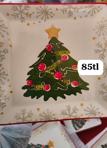 Büyük servis tabağı yılbaşı konseptli ????????????????