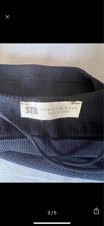 xs Beden Stradivarius siyah sırt detaylı crop